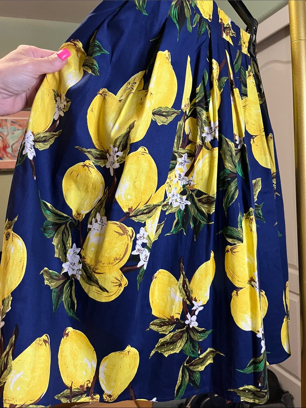 Lemon Print Skirt Sz Small - Picture 5 of 5